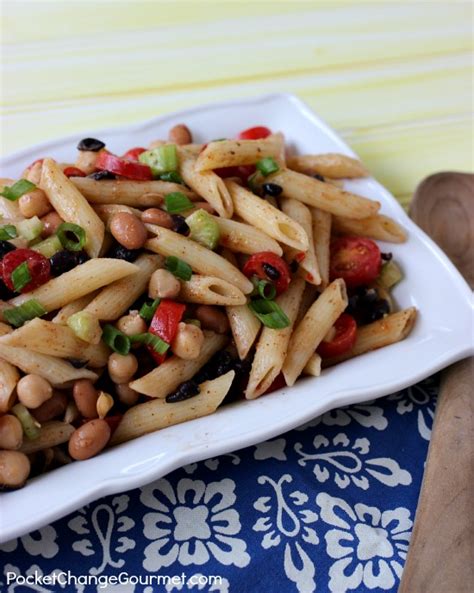 healthy-three-bean-pasta-salad-pocket-change image