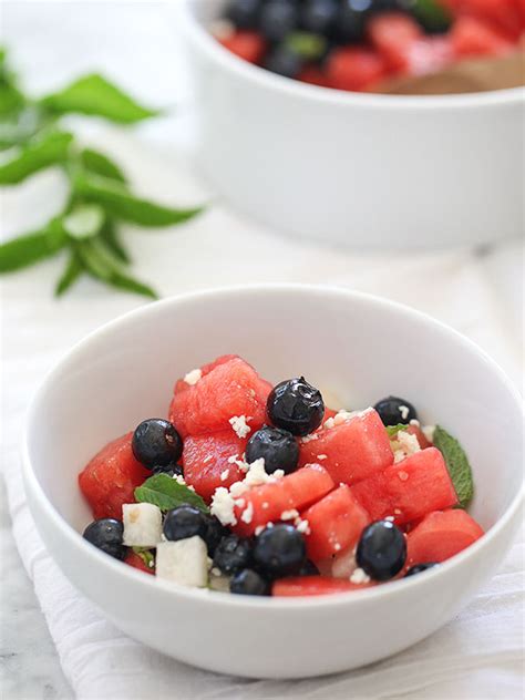 red-white-and-blue-watermelon-blueberry-fruit-salad image