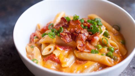 one-pot-bacon-cheddar-penne-recipe-tablespooncom image