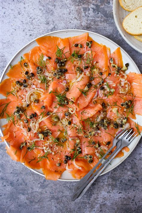 smoked-salmon-carpaccio-with-fried-capers-and-herbs image