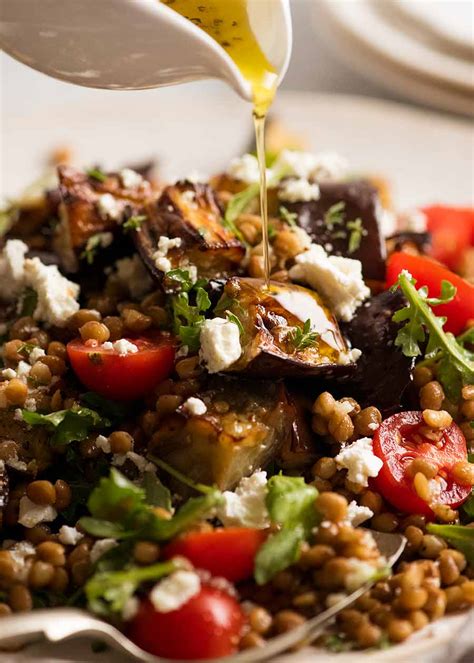 lentil-and-roasted-eggplant-salad-recipetin image