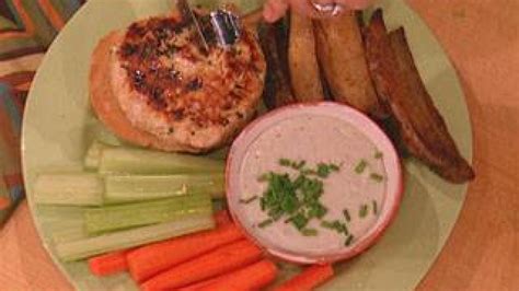 buffalo-turkey-burgers-with-blue-cheese-gravy-and image