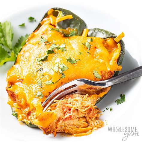 stuffed-poblano-peppers-recipe-chicken-cheese image