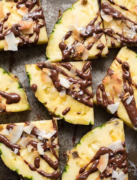 chocolate-drizzled-fresh-pineapple-with-toasted-coconut image