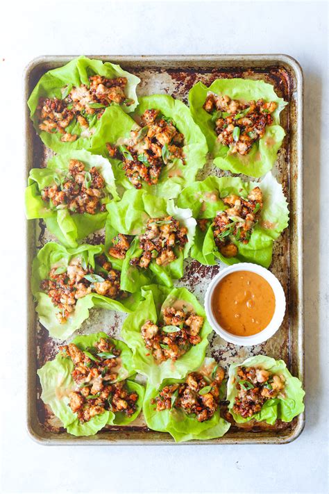 peanut-chicken-lettuce-wraps-damn-delicious image
