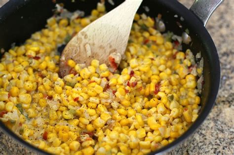 skillet-corn-medley-with-peppers-and-onions-recipe-the-spruce image