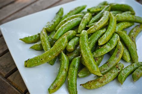 roasted-sugar-snap-peas-recipe-clean-green-simple image