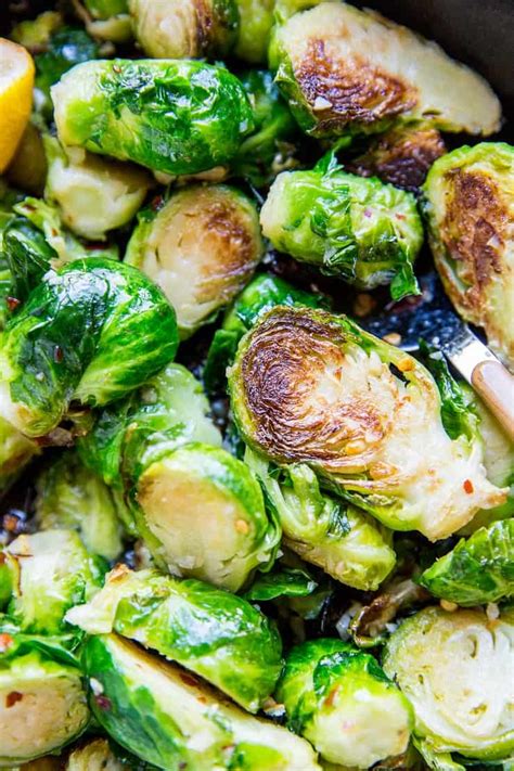 sauteed-brussel-sprouts-recipe-with-butter-and-garlic image