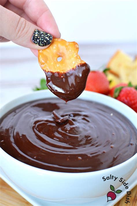 easy-chocolate-dip-perfect-for-strawberries-salty-side image