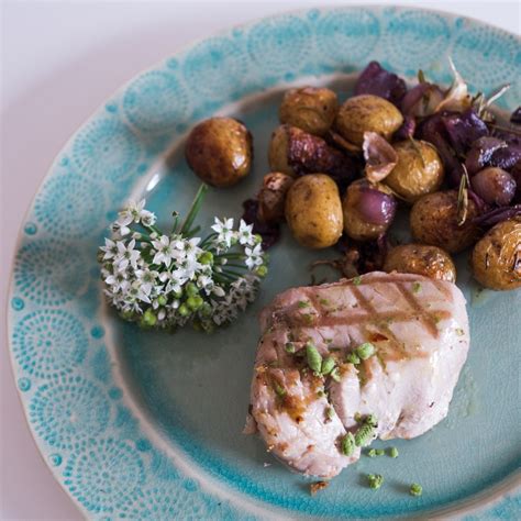 grilled-tuna-steak-with-rosemary-roast-potatoes image