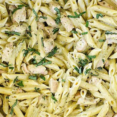 creamy-chicken-pesto-pasta-recipe-yummy-healthy image