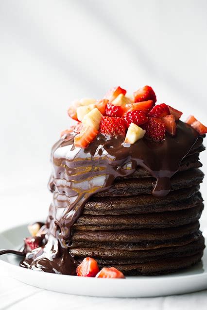 chocolate-pancakes-with-homemade-chocolate-sauce image