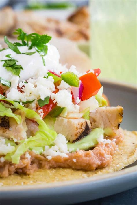 easy-chicken-tostadas-15-minute-dinner image