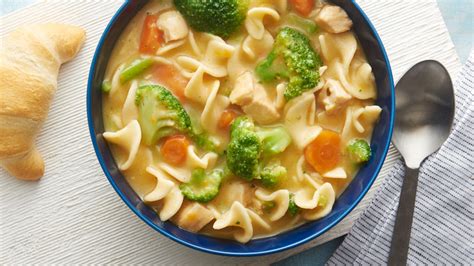 cheesy-chicken-noodle-and-broccoli-soup image