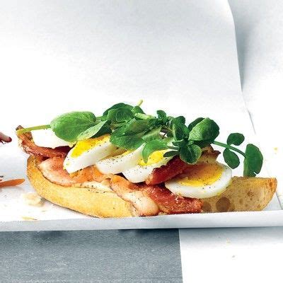 open-faced-egg-bacon-and-watercress-sandwich image