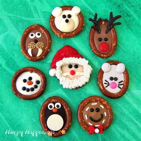 christmas-pretzels-adorably-decorated-chocolate-pretzels image