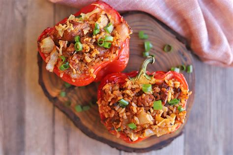 air-fryer-stuffed-peppers-with-rice-beyond-meat image