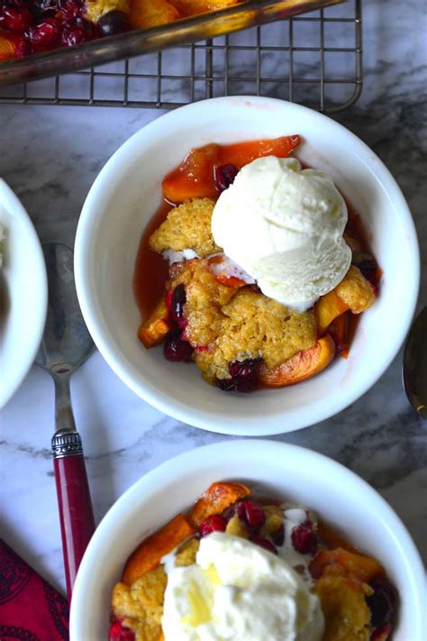 easy-cranberry-peach-cobbler-real-food-everyday image