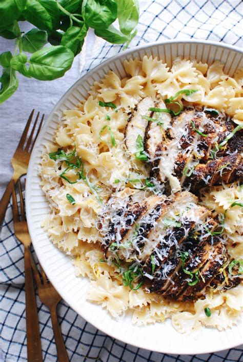 creamy-chicken-and-farfalle-pasta-bev-cooks image