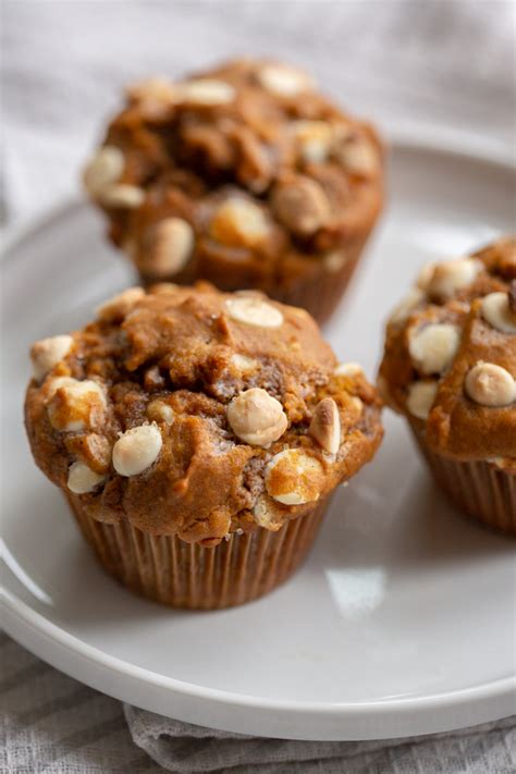 white-chocolate-chip-pumpkin-muffins-away-from-the image