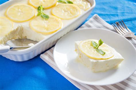 lemon-semifreddo-with-ricotta-fresh-mint-sauce image