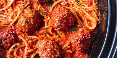 best-crock-pot-spaghetti-recipe-recipes-party-food image
