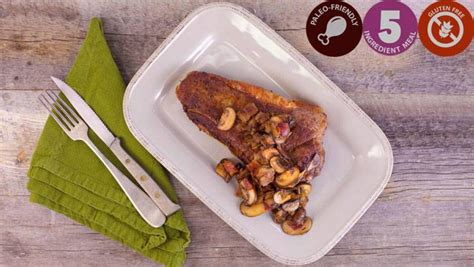 steaks-with-bacon-and-mushrooms-recipe-rachael-ray image