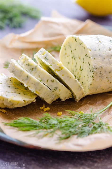 lemon-dill-compound-butter-recipe-happy-foods-tube image