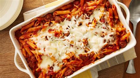 easy-double-cheese-baked-penne-recipe-pillsburycom image