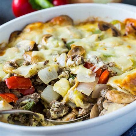 low-carb-philly-cheese-steak-casserole-skinny-southern image