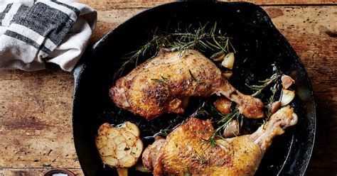 skillet-chicken-quarters-with-garlic-and-herbs-the image