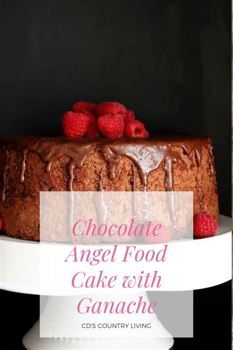 chocolate-angel-food-cake-with-ganache-glaze-pallet image