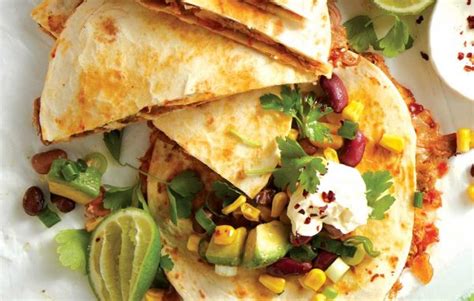 spicy-quesadilla-with-toasted-corn-salsa-healthy-food image
