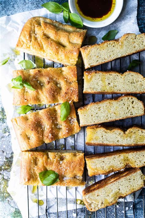 easy-focaccia-bread-with-pesto-and-parmesan-foodness image