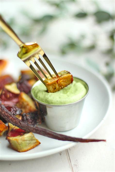 roasted-root-vegetables-with-green-goddess-dip image