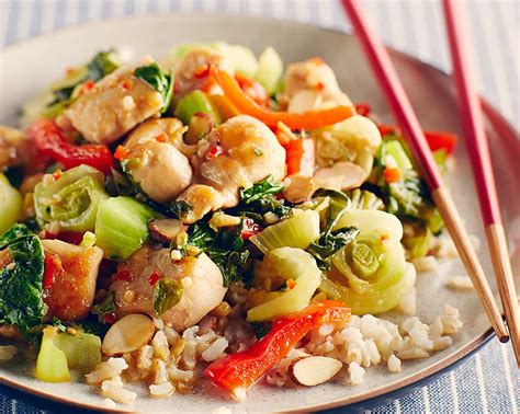 stir-fry-chicken-with-baby-bok-choy-peppers image