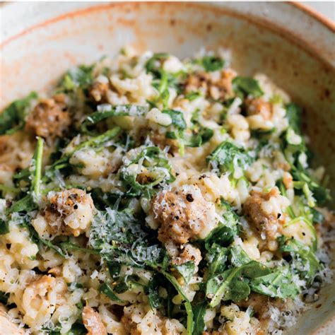 risotto-with-sausage-and-arugula-instant-pot image