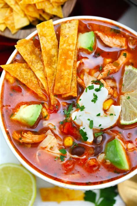 instant-pot-chicken-tortilla-soup-sweet-and-savory image