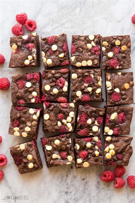 triple-chocolate-raspberry-brownies-the-recipe-rebel image