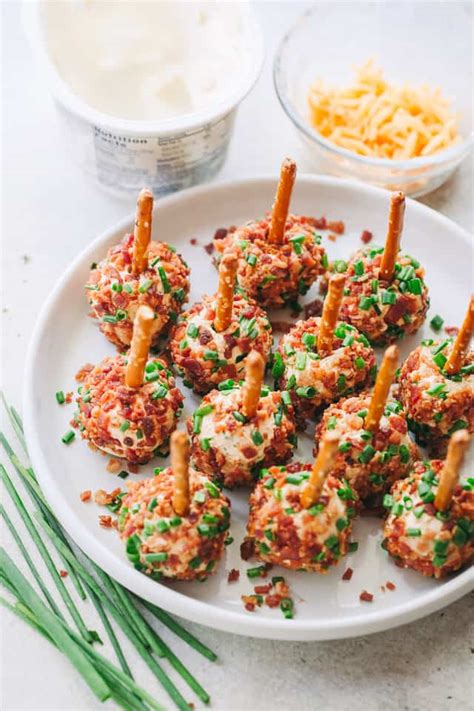 bacon-and-chives-cheese-balls-recipe-diethood image