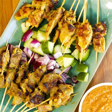 beef-and-chicken-satay-with-peanut-sauce-nadia-lim image