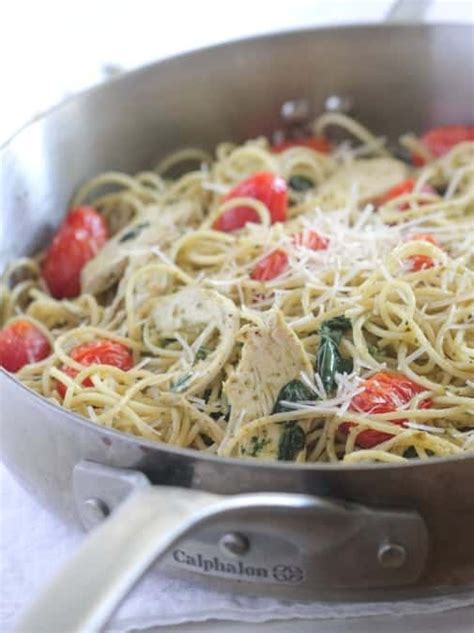 pesto-chicken-spaghetti-recipe-picky-palate image
