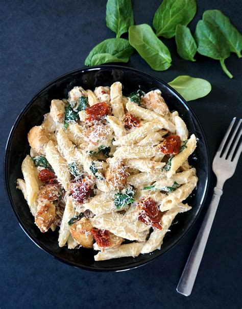 chicken-alfredo-pasta-with-sun-dried-tomatoes-and image