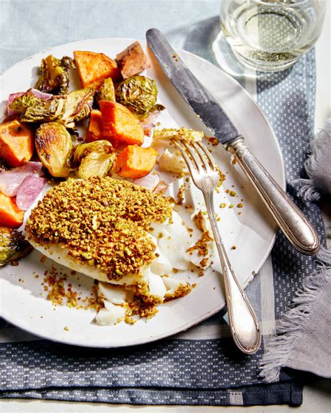 sheet-pan-pistachio-crusted-cod-with-fall-vegetables image