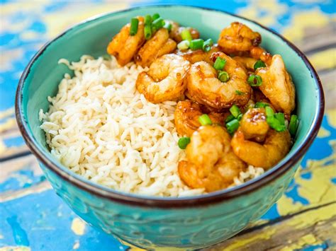 honey-glazed-shrimp-and-rice-so-delicious image