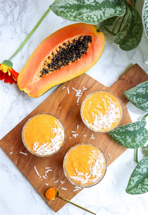 tropical-papaya-detox-smoothie-good-food-baddie image