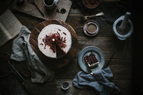 dark-chocolate-cake-with-lavender-ganache image