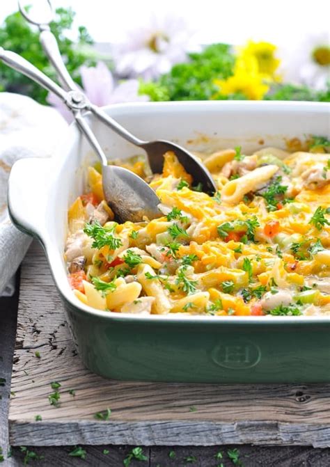 dump-and-bake-creamy-chicken-penne-pasta-the image