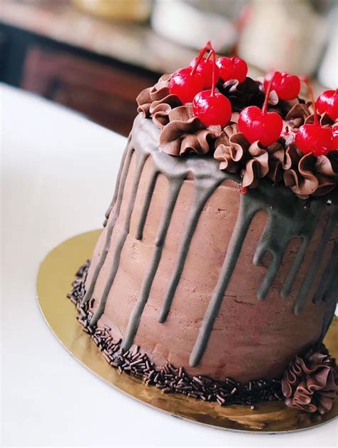 chocolate-covered-cherry-cake-with-cherry-kisses image