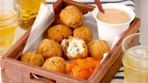 blue-cheese-chicken-croquettes-with-spicy-buffalo-sauce image